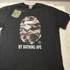 Bape Black Camo Ape Head Tee